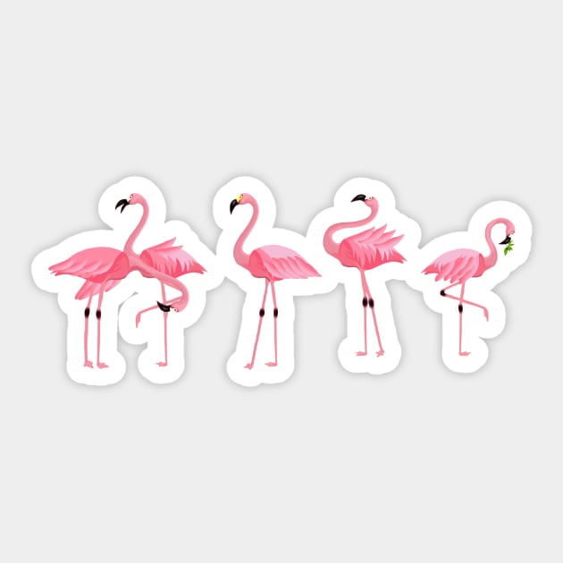 Flamingo Flock Sticker by logiamerch